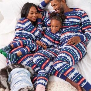 Hanna Andersson Blue and Red Striped Pajamas